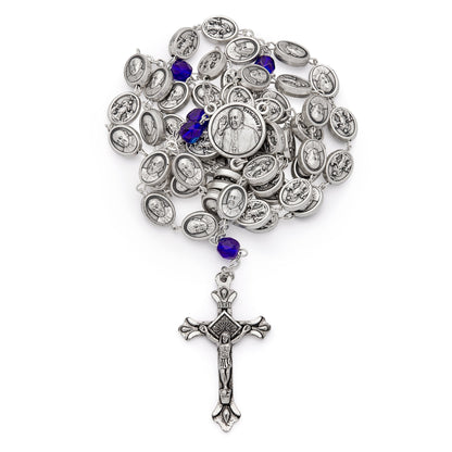 Pewter Rosary with Pope Francis