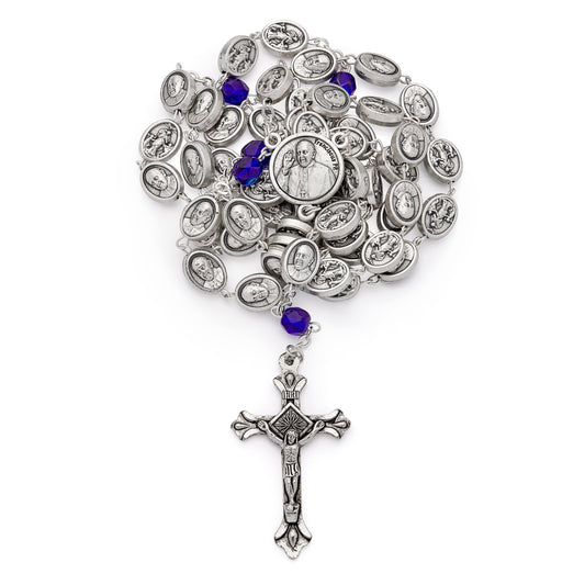 Pewter Rosary with Pope Francis