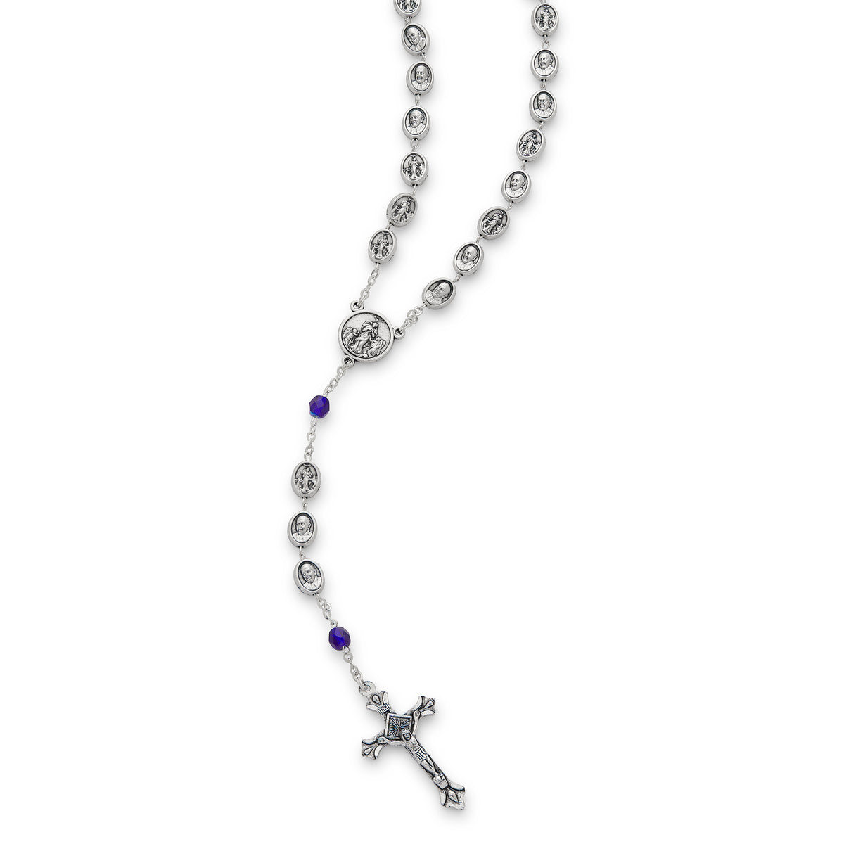 Pewter Rosary with Pope Francis