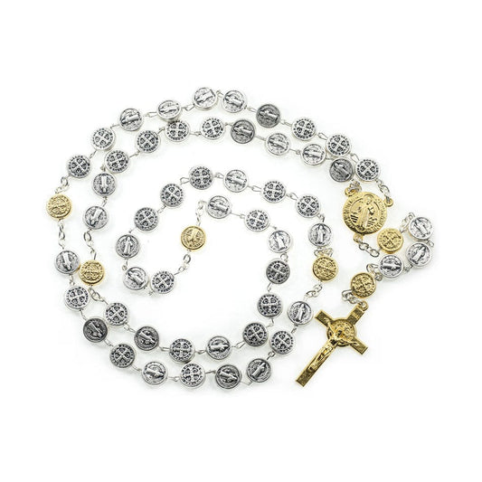 Pewter Saint Benedict Rosary