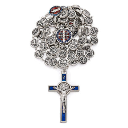 Pewter Saint Benedict Rosary Beads