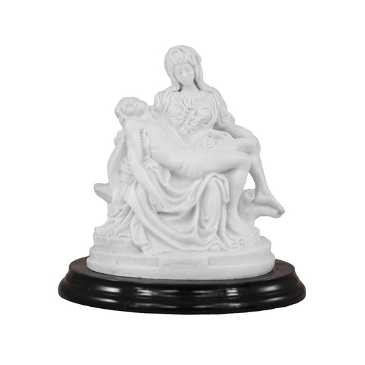Pietà by Michelangelo Marble Powder Wooden Base