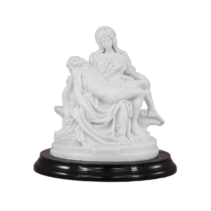 Pietà by Michelangelo Marble Powder Wooden Base