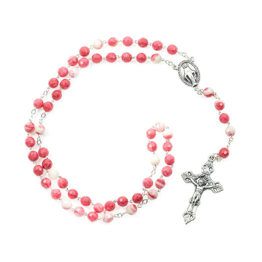 Pink Rhodonite Rosary