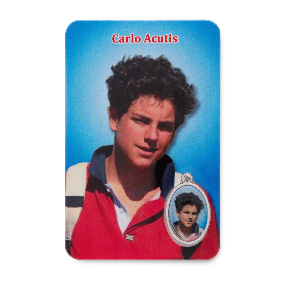 Plasticized Holy Card of Saint Carlo Acutis
