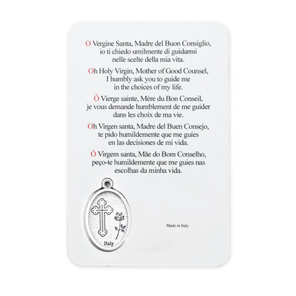 Plasticized Holy Card of Our Lady of Good Counsel