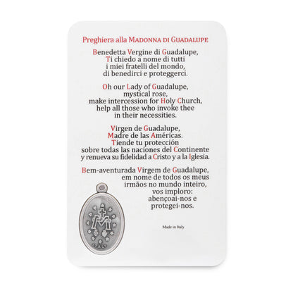 Plasticized Holy Card of Our Lady of Guadalupe