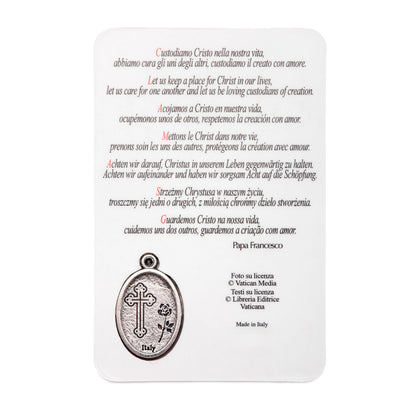 Plasticized Holy Card of Pope Francis