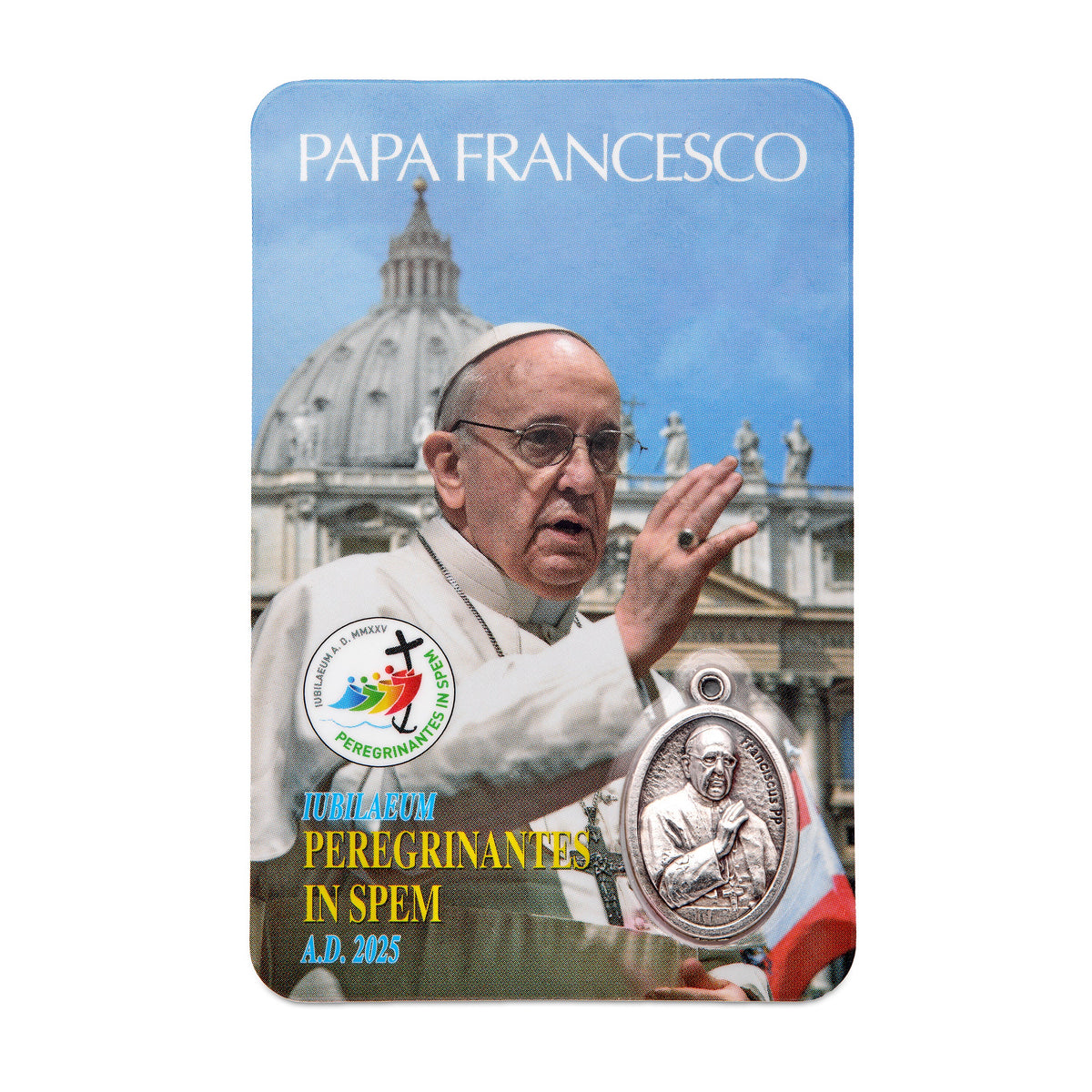 Plasticized Holy Card of Pope Francis