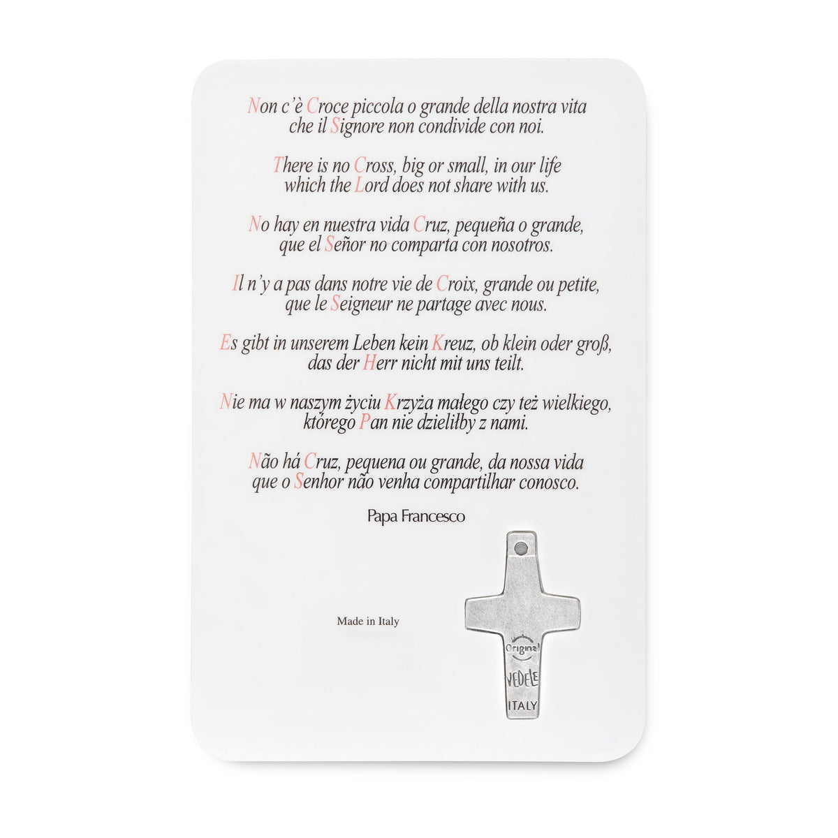 Plasticized Holy Card of Pope Francis with Jubilee 2025 Logo