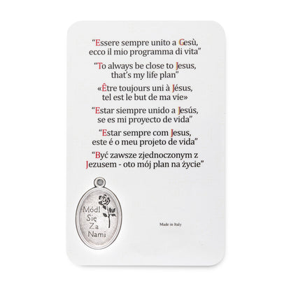Plasticized Holy Card of Saint Carlo Acutis