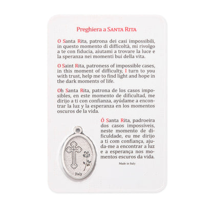Plasticized Holy Card of Saint Rita of Cascia