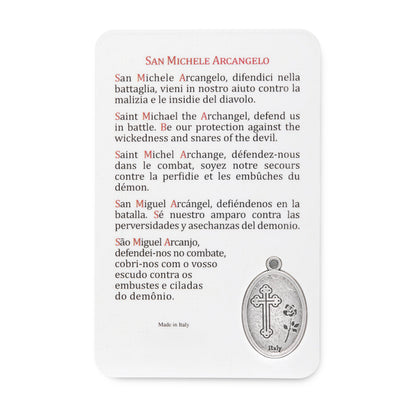 Plasticized Holy Card of St. Michael the Archangel