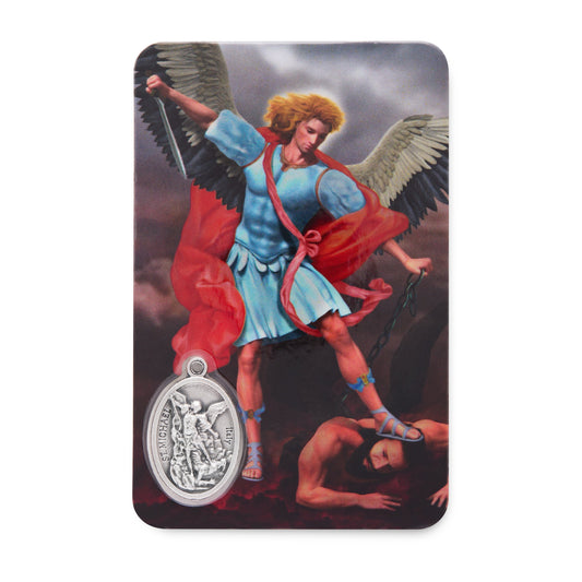 Plasticized Holy Card of St. Michael the Archangel