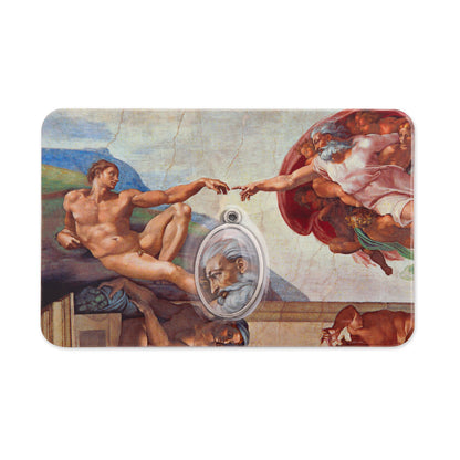 Plasticized Holy Card of the Creation of Adam