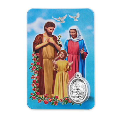 Plasticized Holy Card of the Holy Family