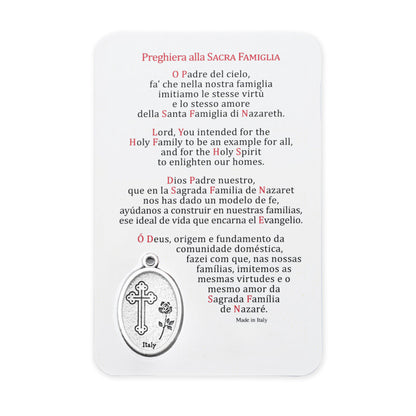 Plasticized Holy Card of the Holy Family