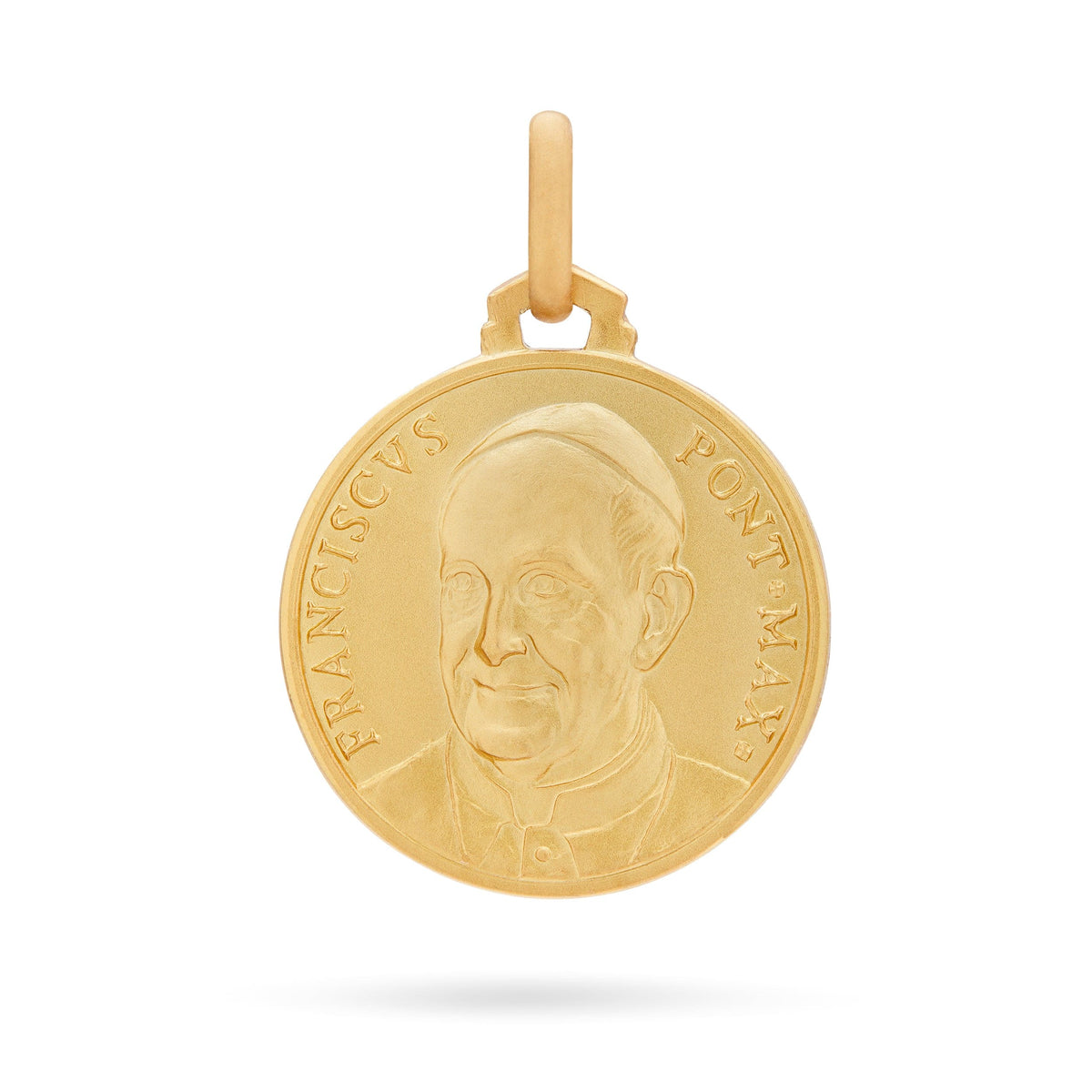 Double-sided Yellow Gold Pope Francis and St. Francis Medal