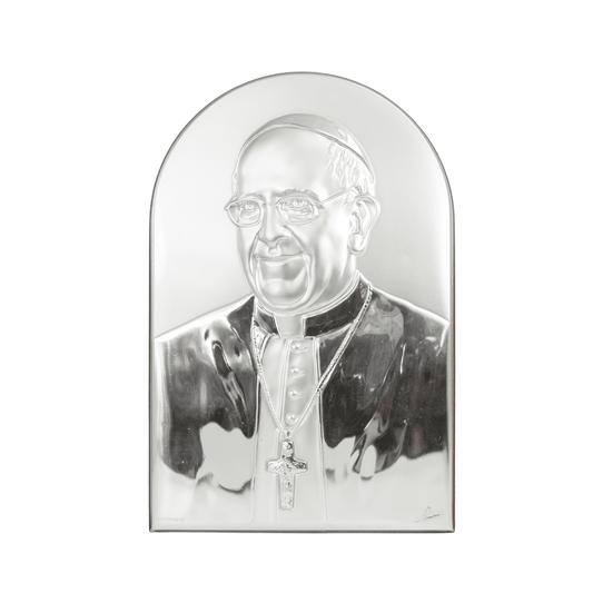 Pope Francis Religious Picture Bilaminate Silver