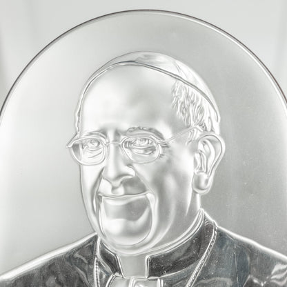 Pope Francis Religious Picture Bilaminate Silver