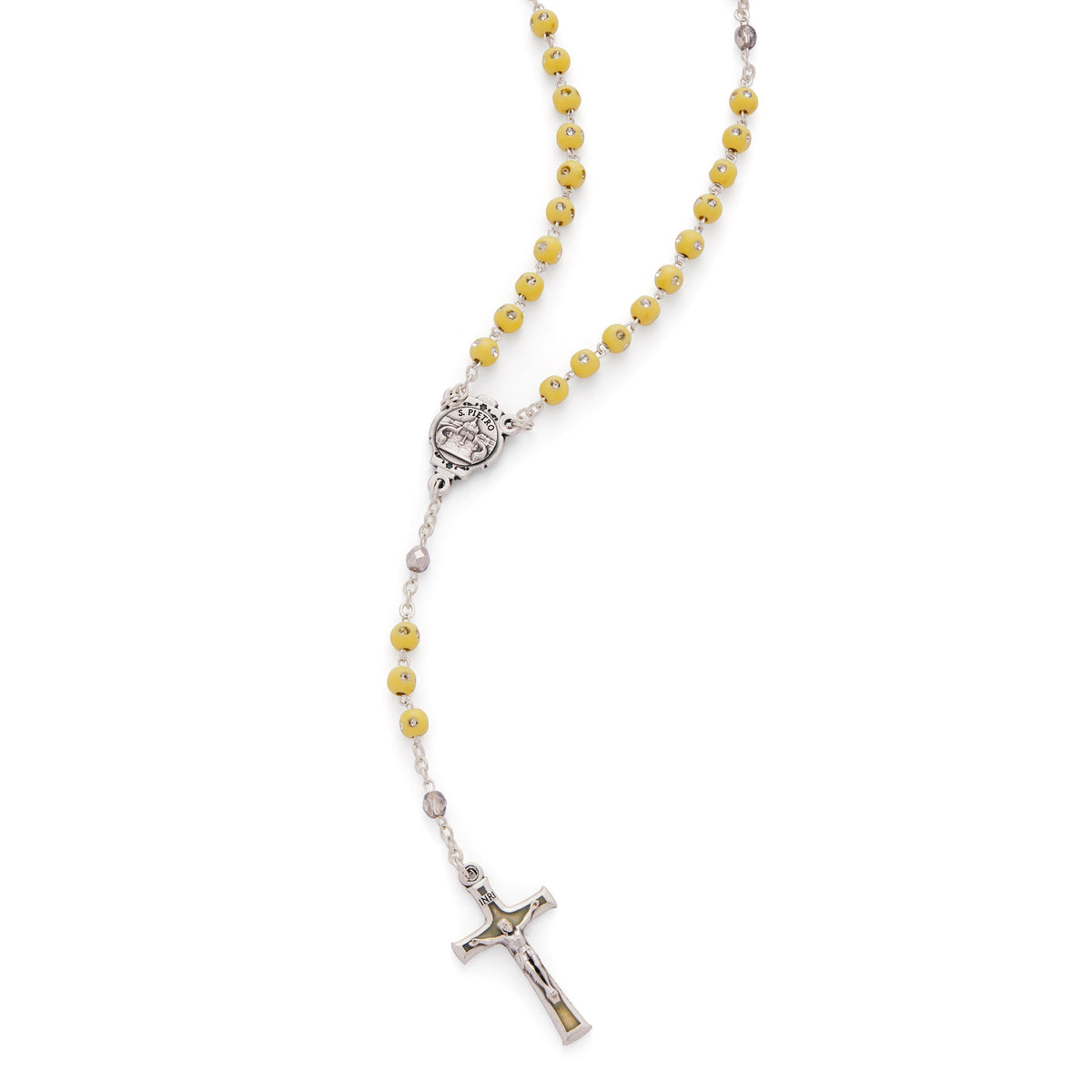 Pope Francis Rosary with Yellow Beads