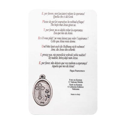 Pope Francis Thumbs Up Plastified Prayer Card