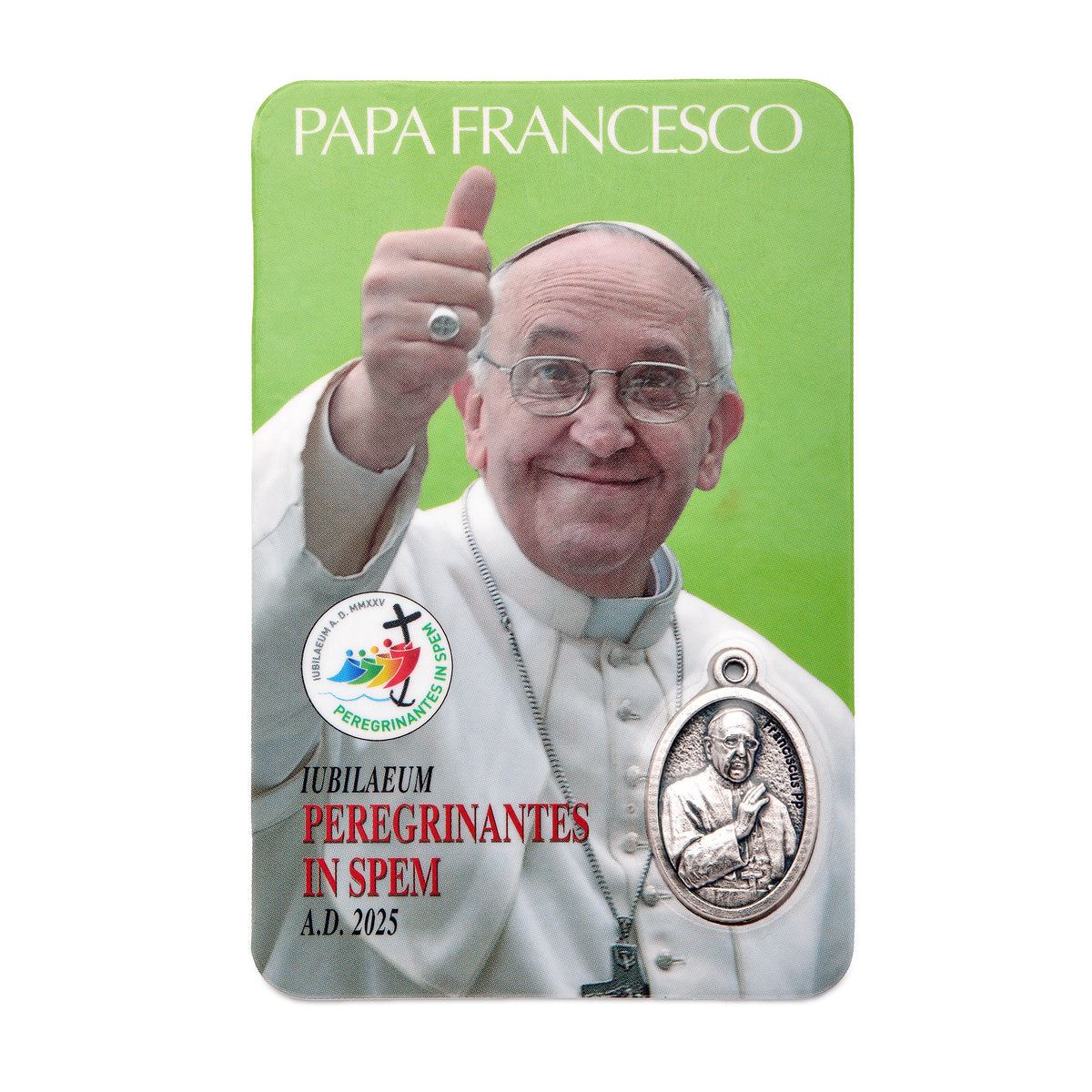 Pope Francis Thumbs Up Plastified Prayer Card