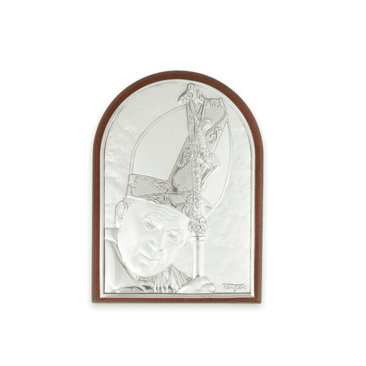 Pope John Paul II Painting Sterling Silver Bilaminate