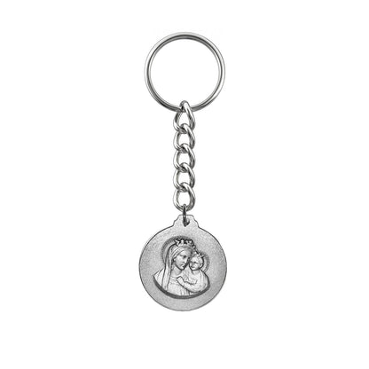 Pope Leo XIV Keychain with Our Lady of Good Counsel