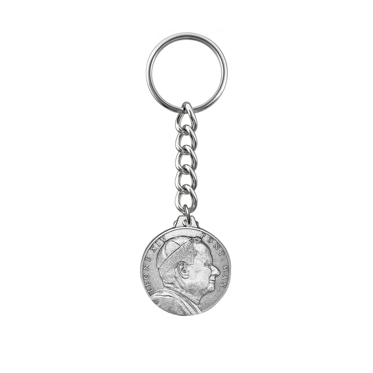 Pope Leo XIV Keychain with Our Lady of Good Counsel