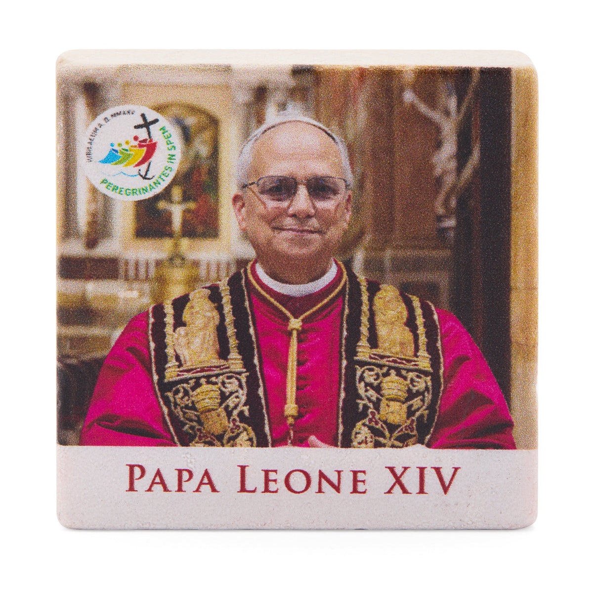 Pope Leo XIV Marble Dust Magnet