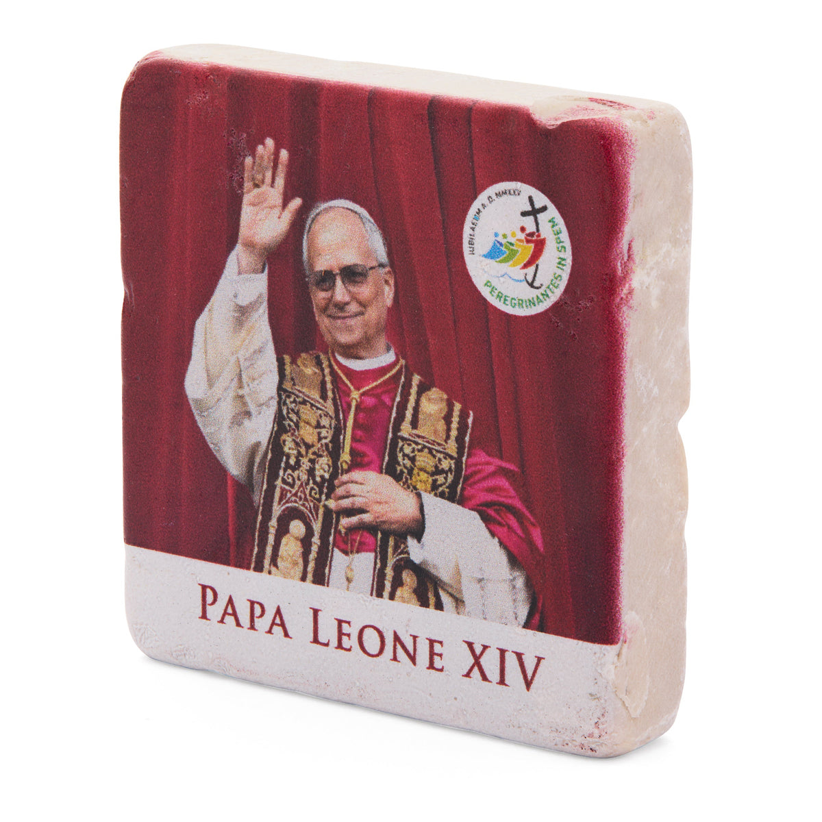 Pope Leo XIV Marble Dust Magnet on Coronation Day