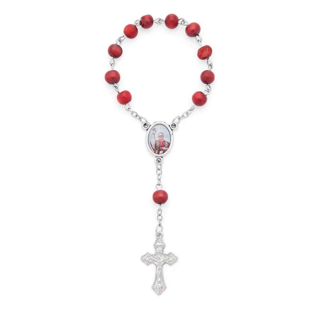Pope Leo XIV One-Decade Rosary with Prayer Card
