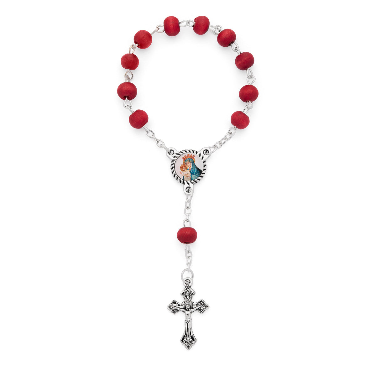 Pope Leo XIV One-Decade Rosary with Wooden Panel