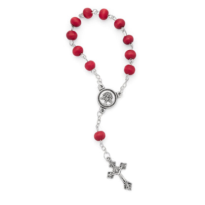 Pope Leo XIV One-Decade Rosary with Wooden Panel
