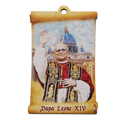 Pope Leo XIV One-Decade Rosary with Wooden Panel on Inauguration Day