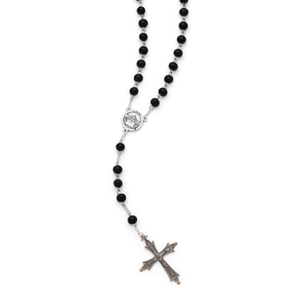 Pope Leo XIV Rosary with Black Wooden Beads
