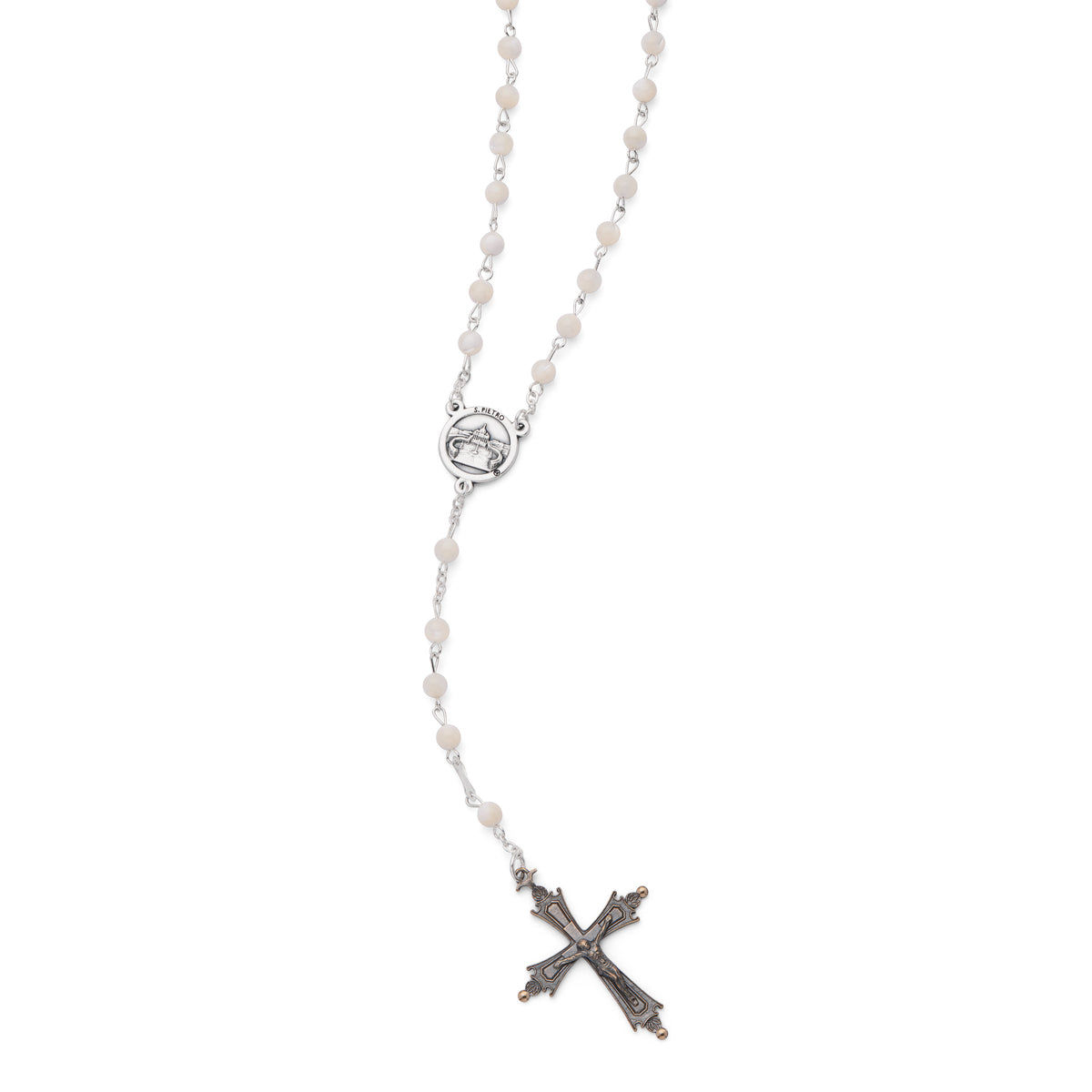 Pope Leo XIV Rosary with Mother-of-Pearl Beads