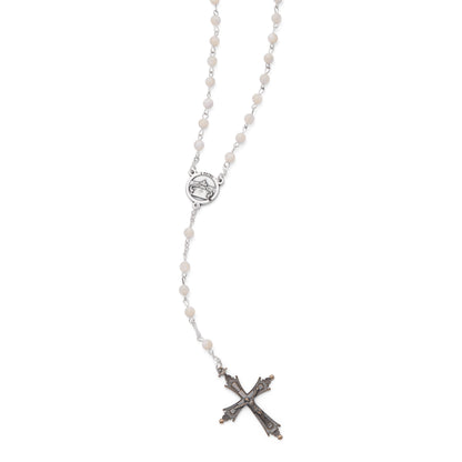 Pope Leo XIV Rosary with Mother-of-Pearl Beads