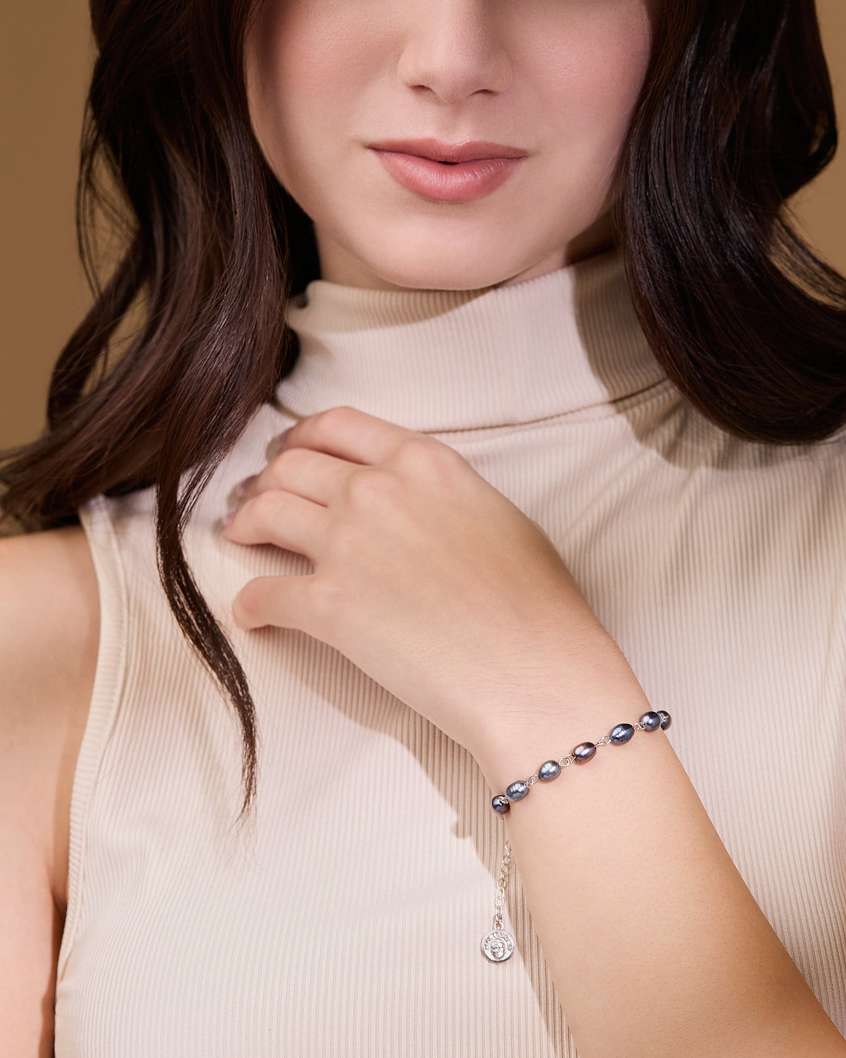 Pope Leo XIV Sterling Silver Bracelet with Purple Freshwater Pearl Beads