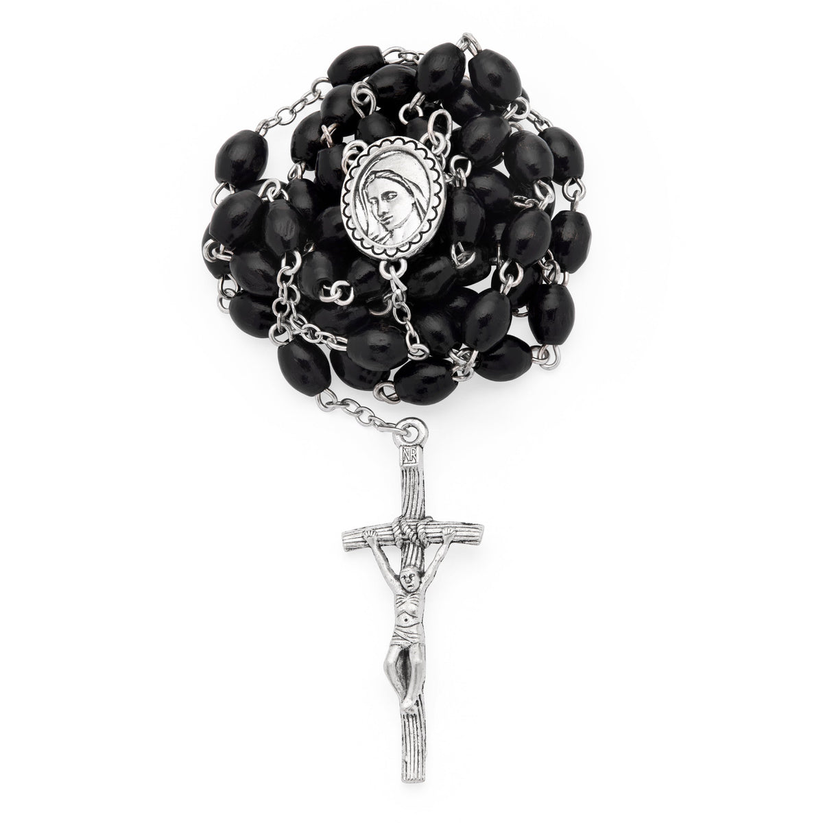 Pope Leo XIV White Rosary Case with Wood Rosary