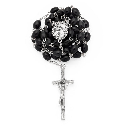 Pope Leo XIV White Rosary Case with Wood Rosary