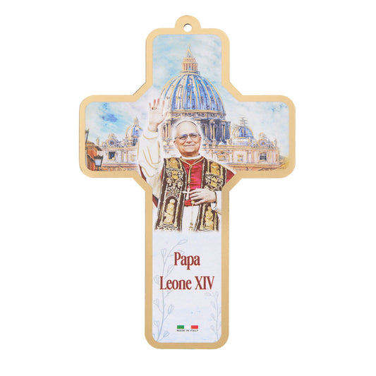 Pope Leo XIV Wooden Cross
