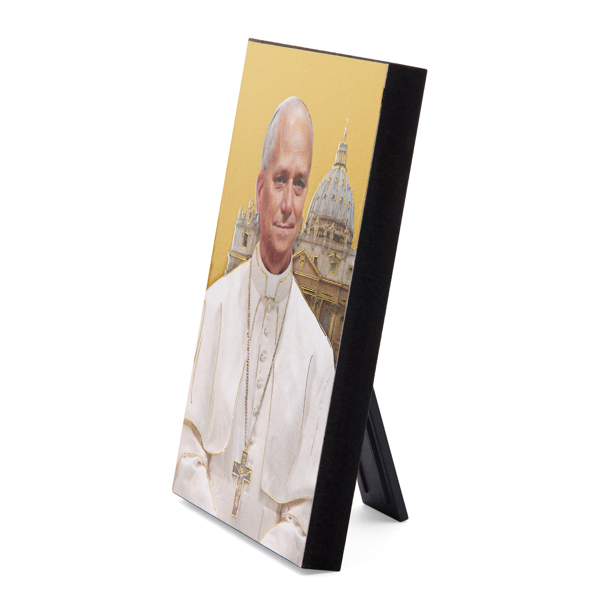 Pope Leo XIV Wooden Panel with St. Peter's Basilica