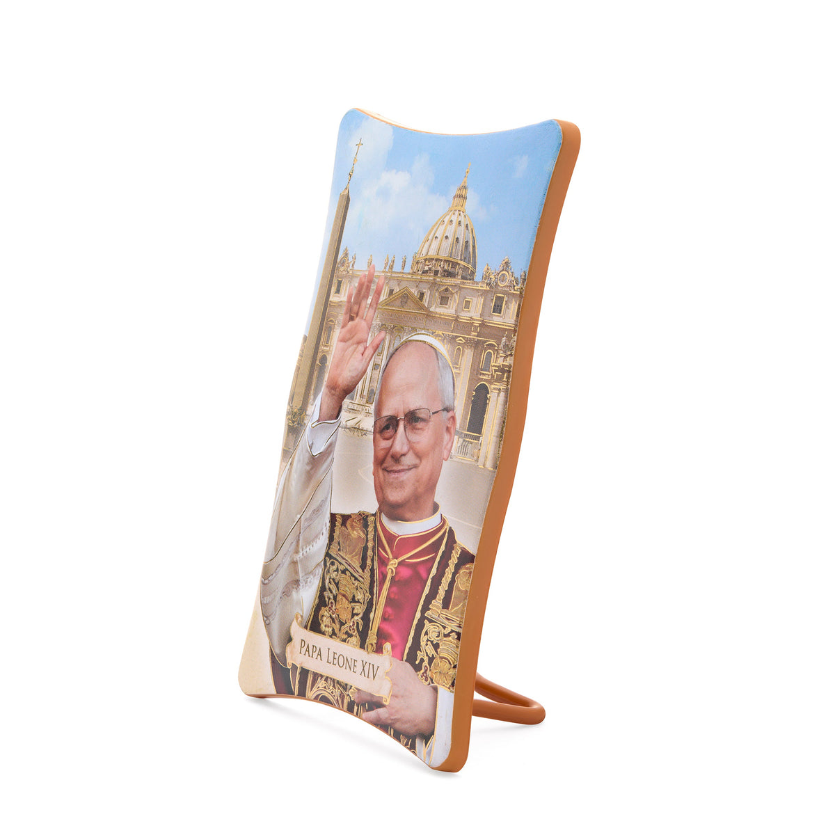 Pope Leo XIV Wooden Panel with St. Peter's Square