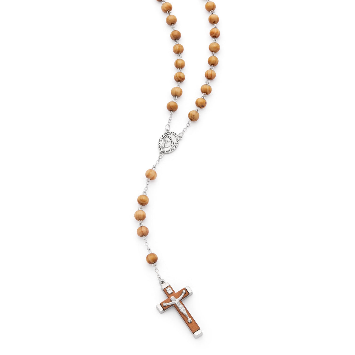 Pope Leo XIV Rosary with Round Wooden Beads