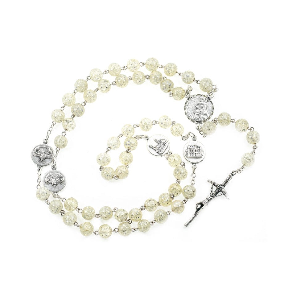 Prayer Rosary  in Topaz Crystal Beads