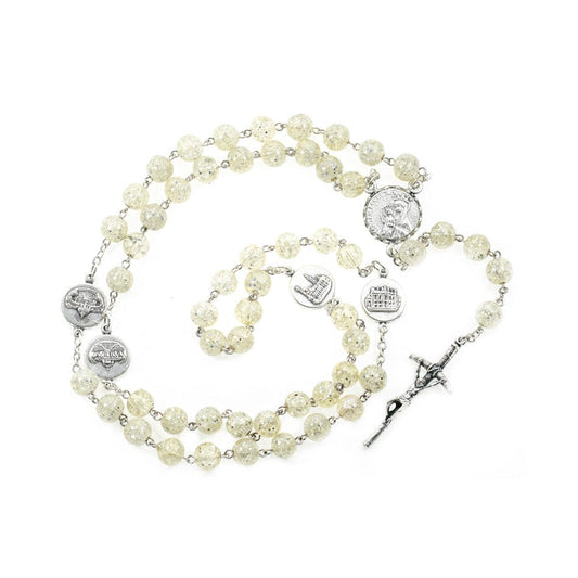 Prayer Rosary  in Topaz Crystal Beads