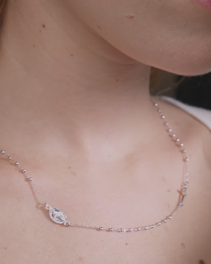 Collar Rosario De Plata
