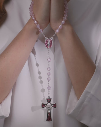 Chapelet de la Vierge Miraculeuse en verre de Murano